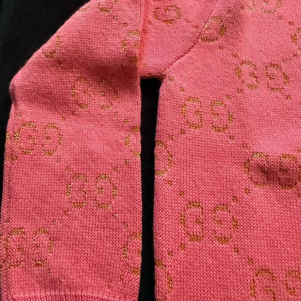 Brand new baby Gucci Pink Sweater with GG logo  9/12 months